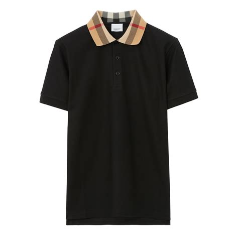 burberry men polo shirt black replica|burberry men's shirts 3x.